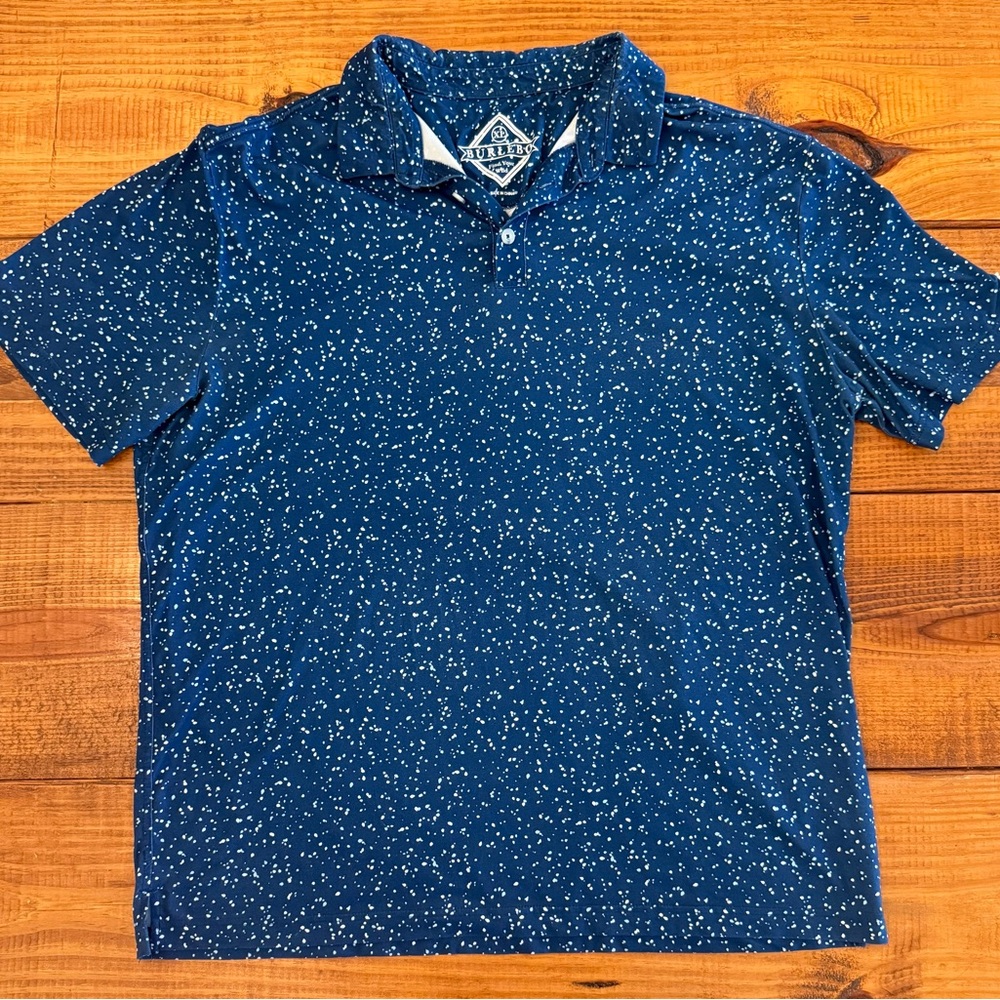 Burlebo Blue Speckled Polo Shirt